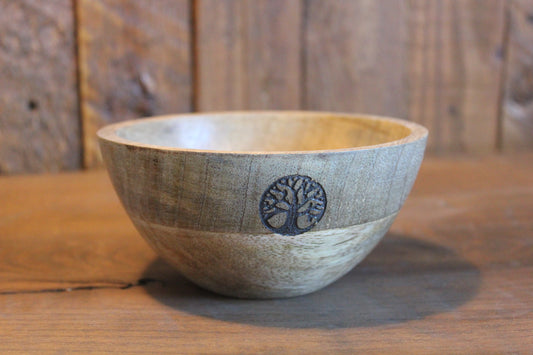 Wooden Smudge and Ritual Bowl - Tree of Life