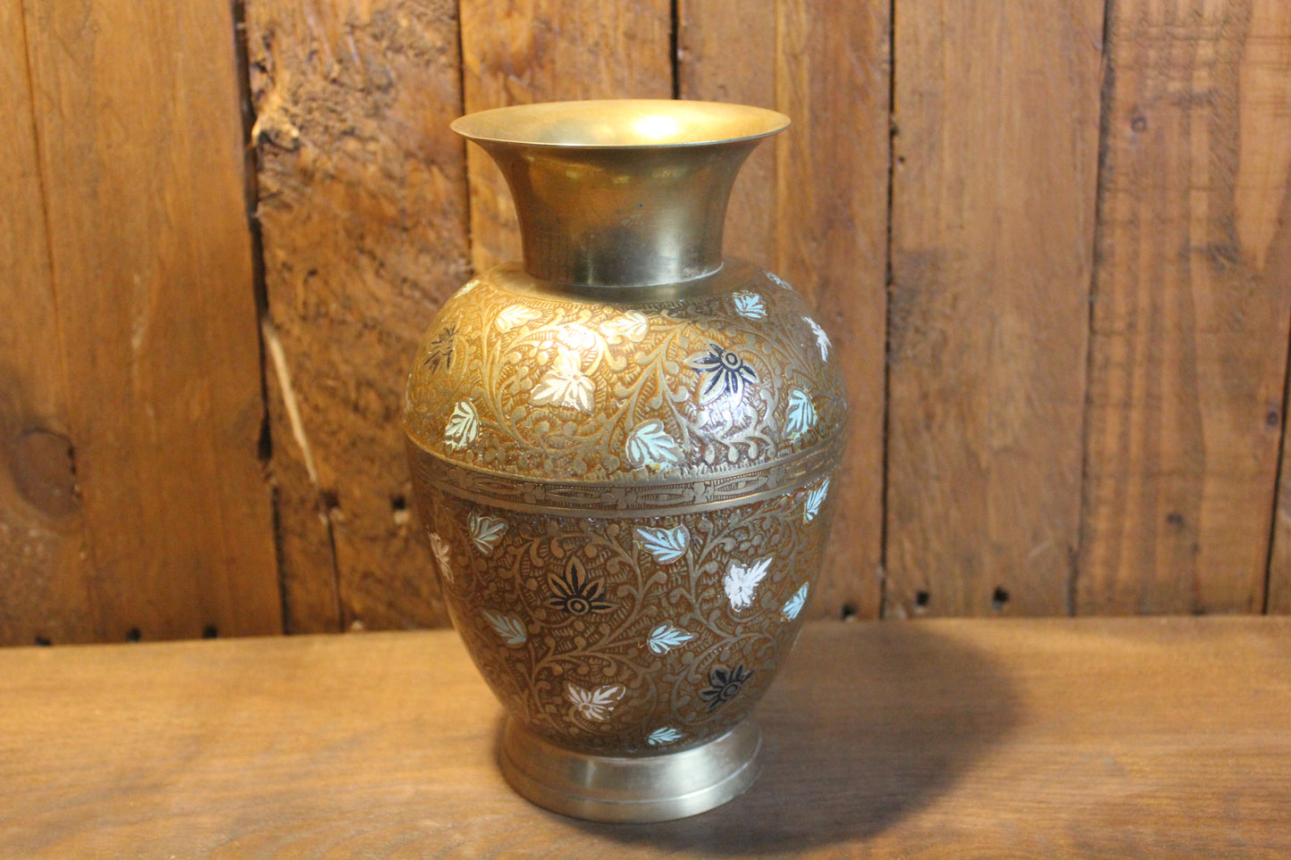 Floral Metal Vase