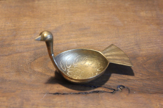 Brass Bird Trinket Dish