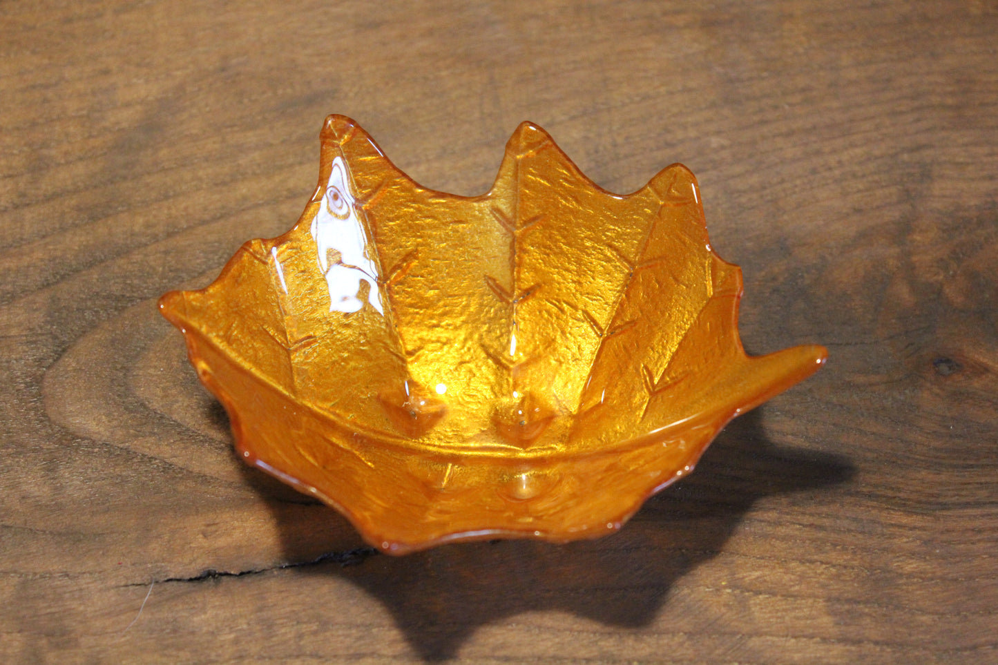 Glass Leaf Trinket Dish