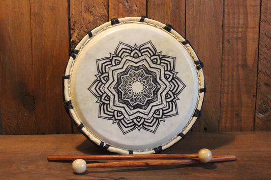 Mandala Shamanic Drum with Sticks